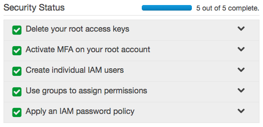 Security Tasks Completed